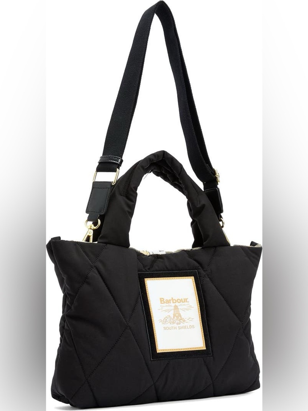 Barbour Mariah Quilted Mini Tote Bag in Black